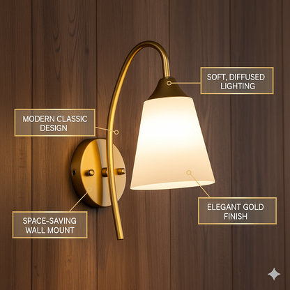 UJALA ELEGANT GOLD WALL LAMP