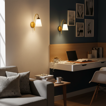 UJALA ELEGANT GOLD WALL LAMP